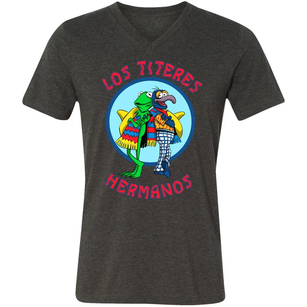 Unisex V-Neck T-Shirt - E2VS5W9B - Dark Grey Heather - 8