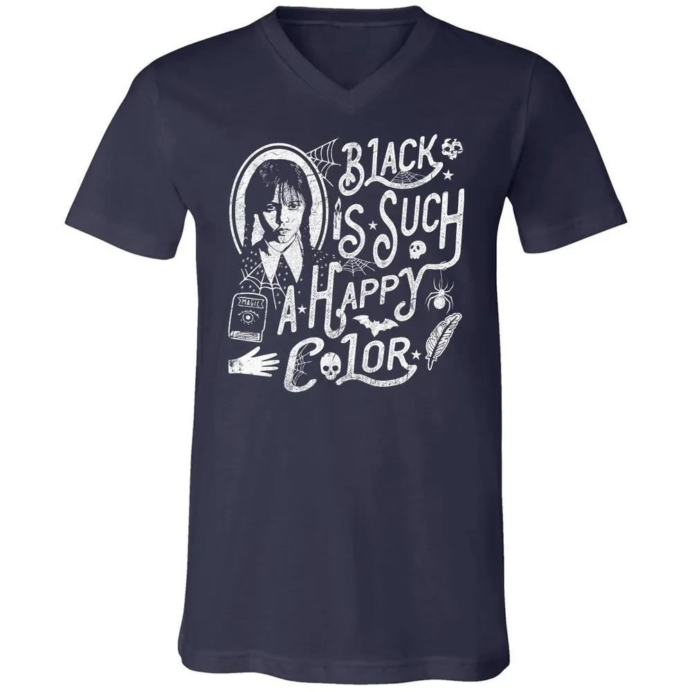 Unisex V-Neck T-Shirt - KCTQV6B5 - Navy - 2