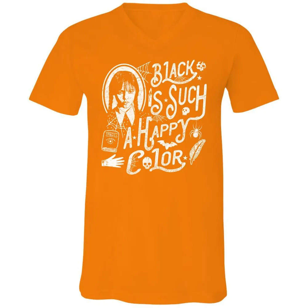 Unisex V-Neck T-Shirt - KCTQV6B5 - Orange - 11
