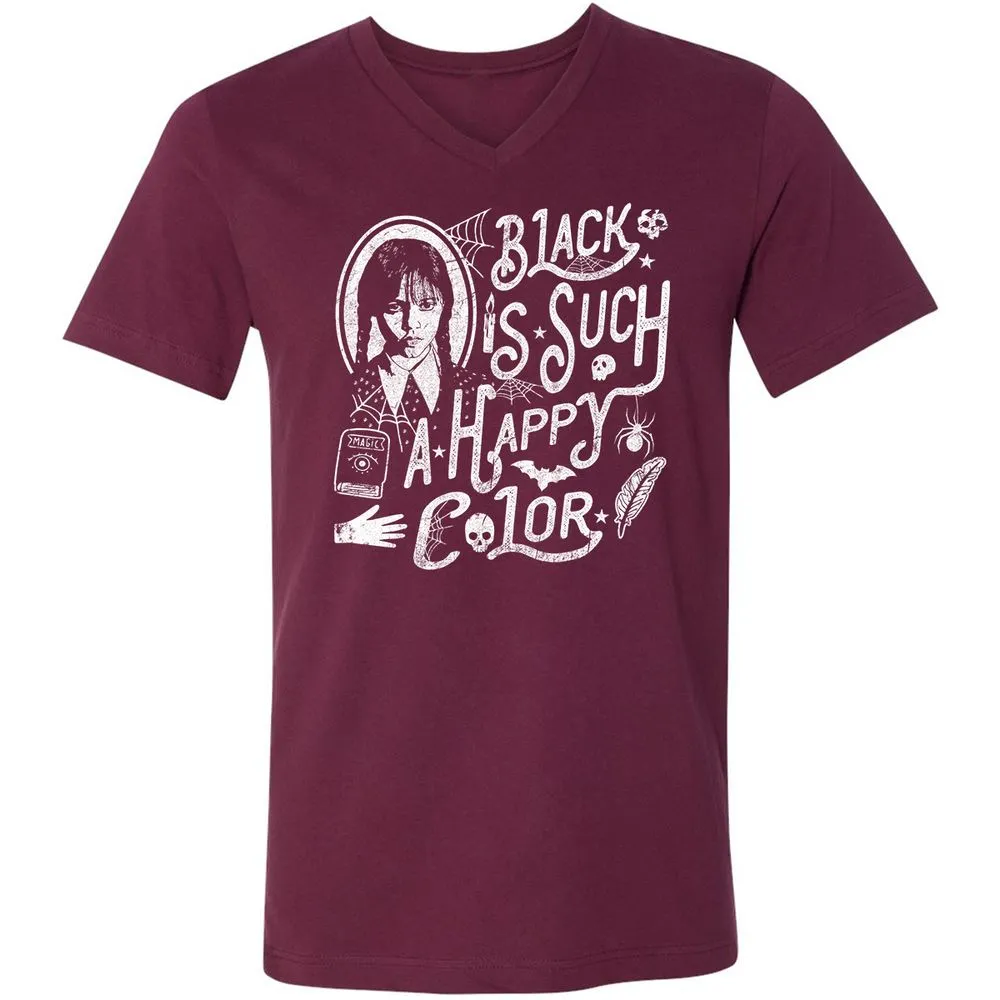 Unisex V-Neck T-Shirt - KCTQV6B5 - Maroon - 6