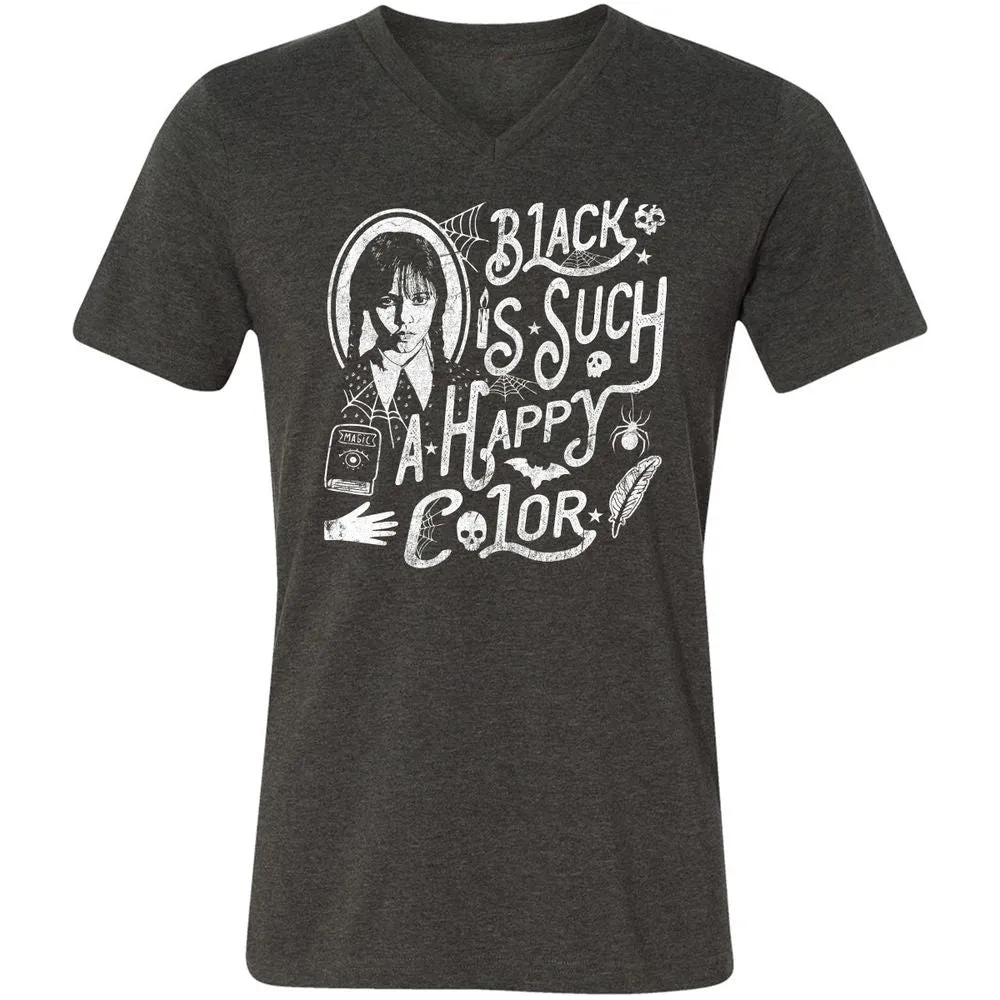 Unisex V-Neck T-Shirt - KCTQV6B5 - Dark Grey Heather - 8
