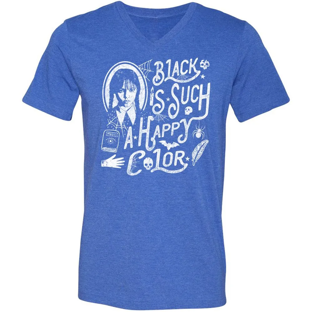 Unisex V-Neck T-Shirt - KCTQV6B5 - Heather True Royal - 14