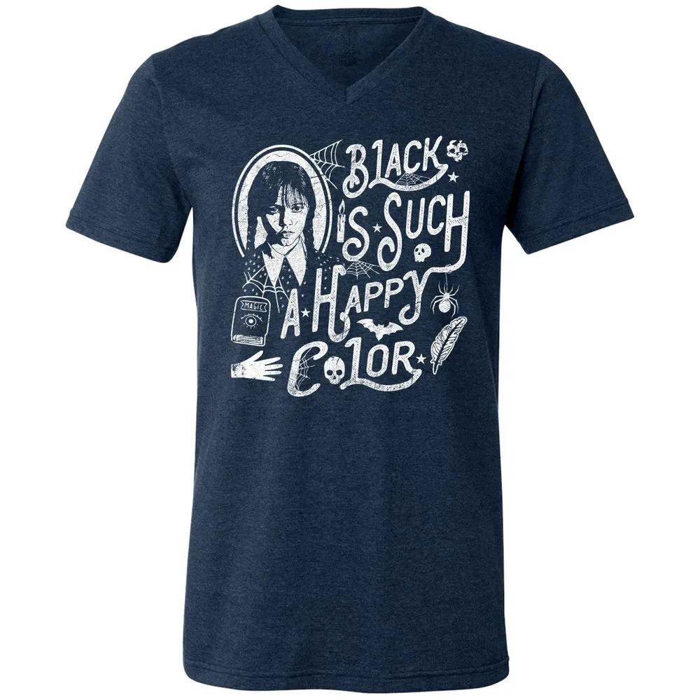Unisex V-Neck T-Shirt - KCTQV6B5 - Heather Navy - 15