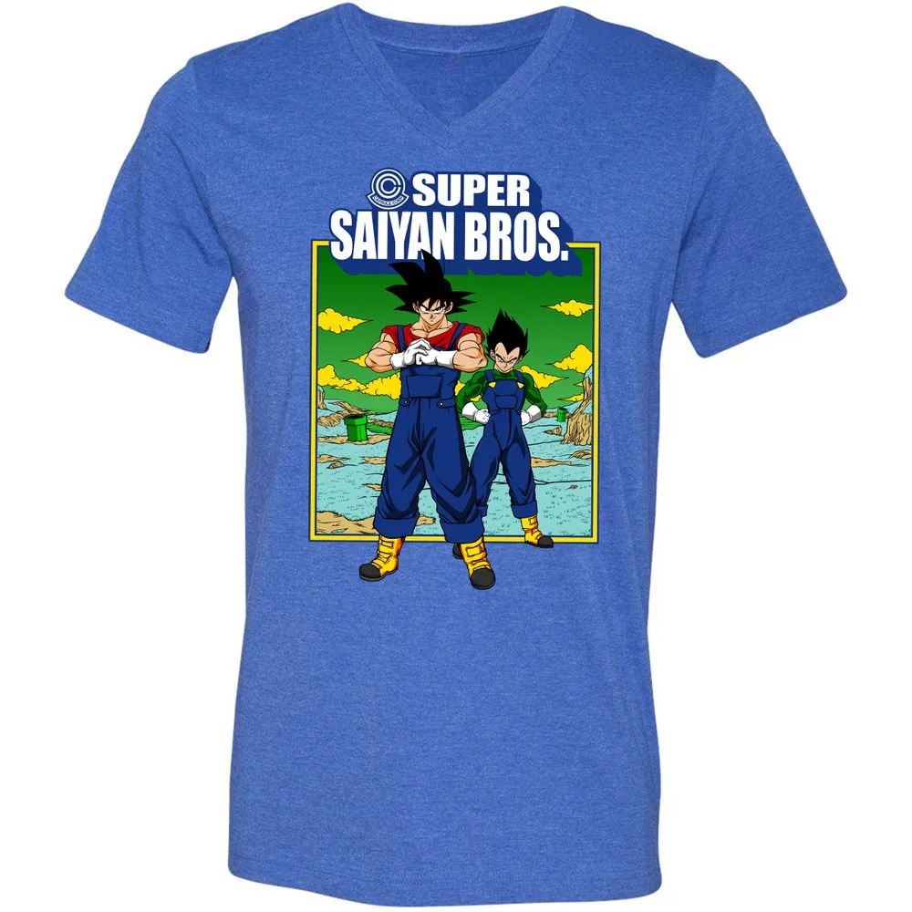 Unisex V-Neck T-Shirt - L17QRFBA - Heather True Royal - 14
