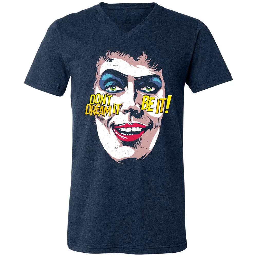 Unisex V-Neck T-Shirt - A9HUUPB7 - Heather Navy - 15
