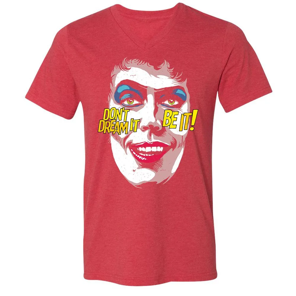 Unisex V-Neck T-Shirt - A9HUUPB7 - Heather Red - 16