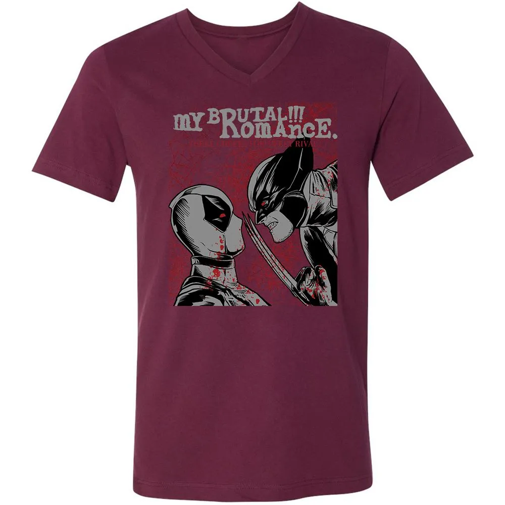 Unisex V-Neck T-Shirt - GG1T42LL - Maroon - 6