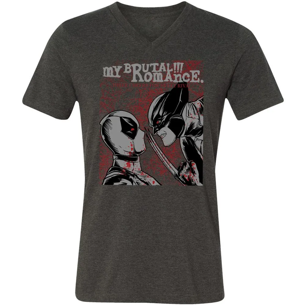Unisex V-Neck T-Shirt - GG1T42LL - Dark Grey Heather - 8