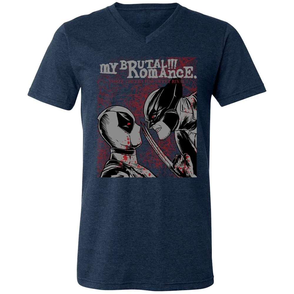 Unisex V-Neck T-Shirt - GG1T42LL - Heather Navy - 15