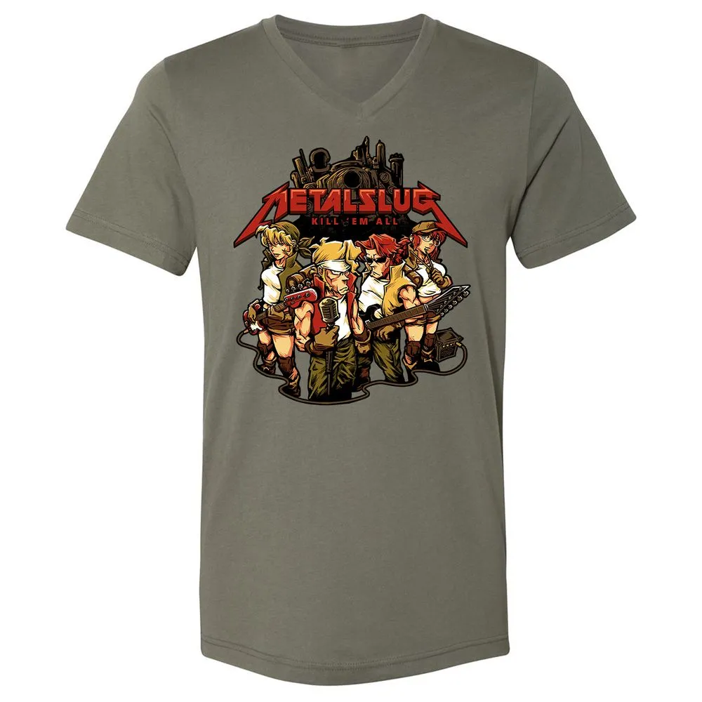 Unisex V-Neck T-Shirt - 9J1E4TKR - Military Green - 10