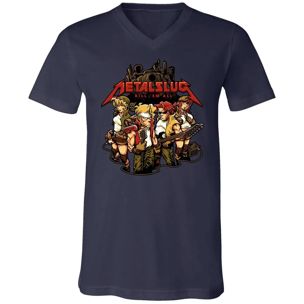Unisex V-Neck T-Shirt - 9J1E4TKR - Navy - 2