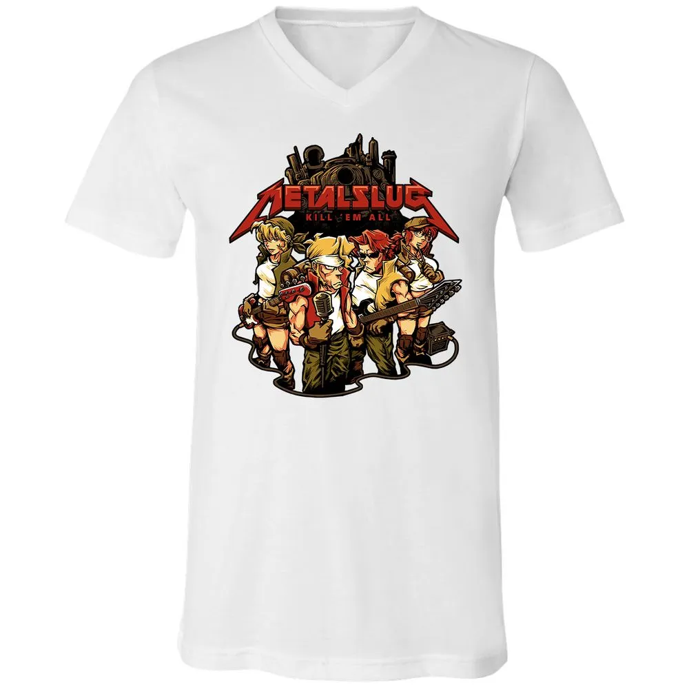Unisex V-Neck T-Shirt - 9J1E4TKR - White - 5