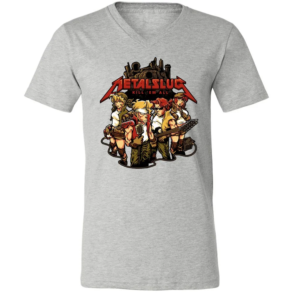 Unisex V-Neck T-Shirt - 9J1E4TKR - Athletic Heather - 7
