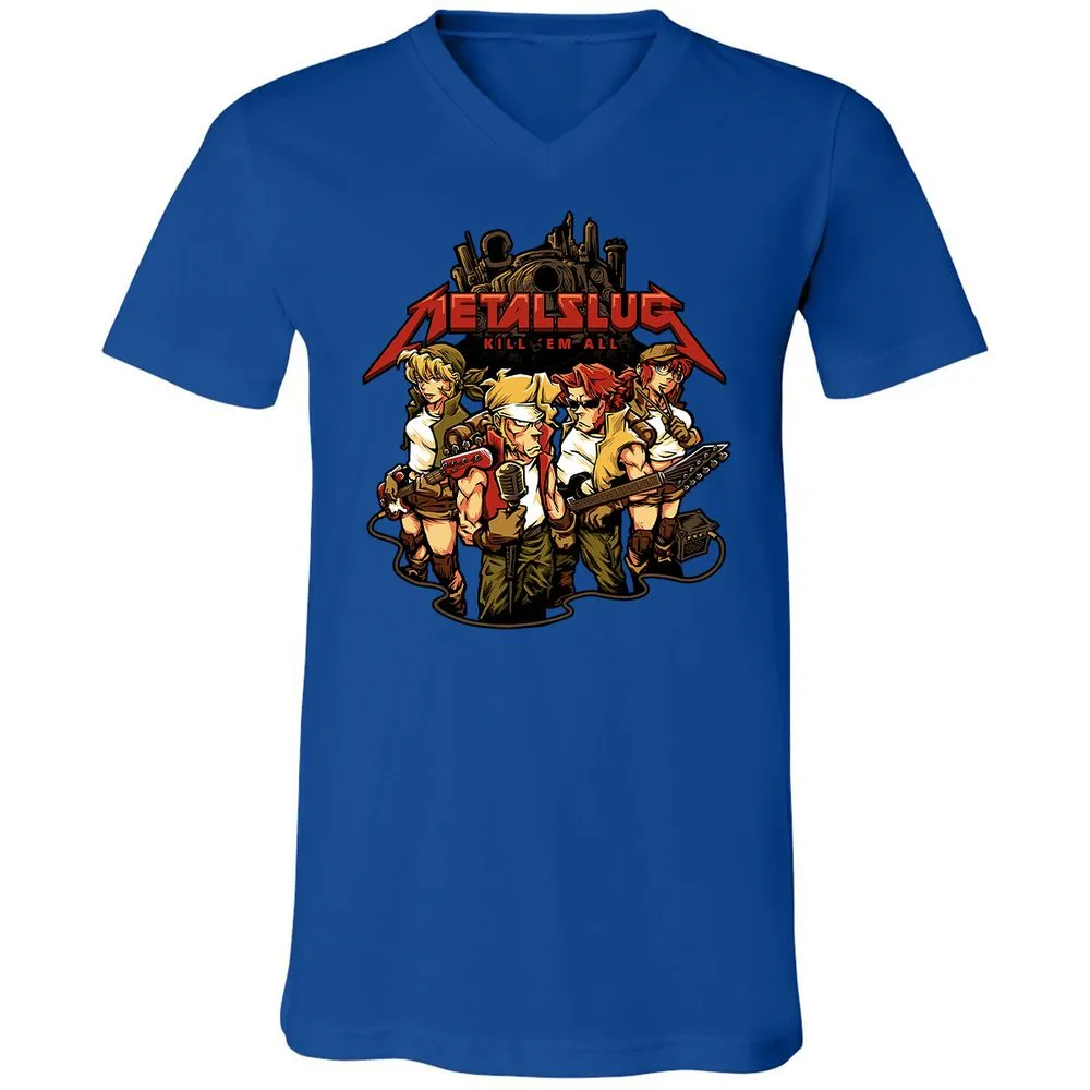 Unisex V-Neck T-Shirt - 9J1E4TKR - True Royal - 4