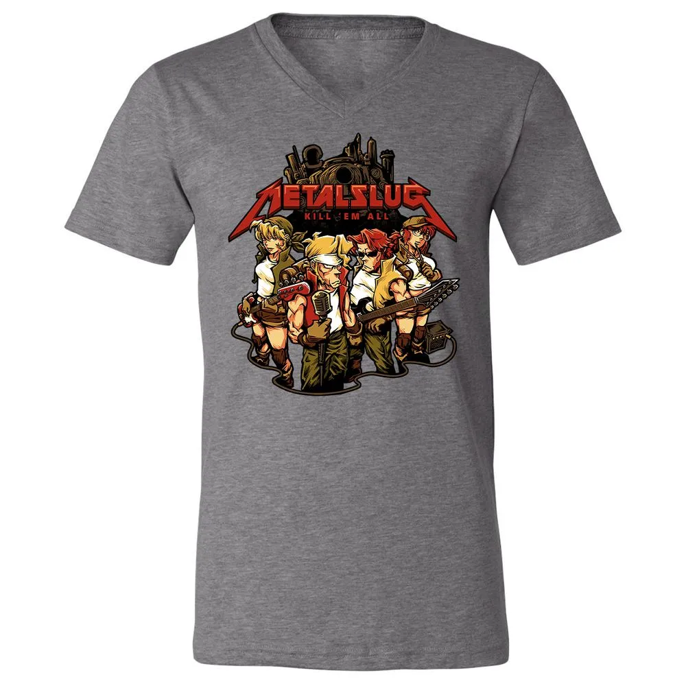 Unisex V-Neck T-Shirt - 9J1E4TKR - Deep Heather - 13