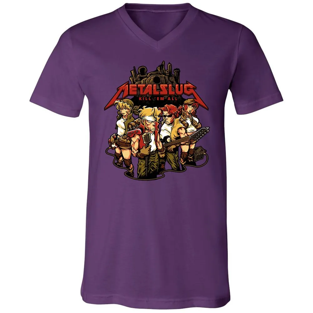 Unisex V-Neck T-Shirt - 9J1E4TKR - Team Purple - 9
