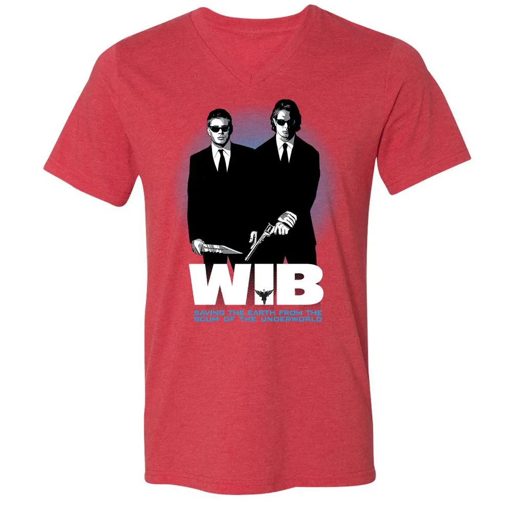 Unisex V-Neck T-Shirt - S97MDDT4 - Heather Red - 16