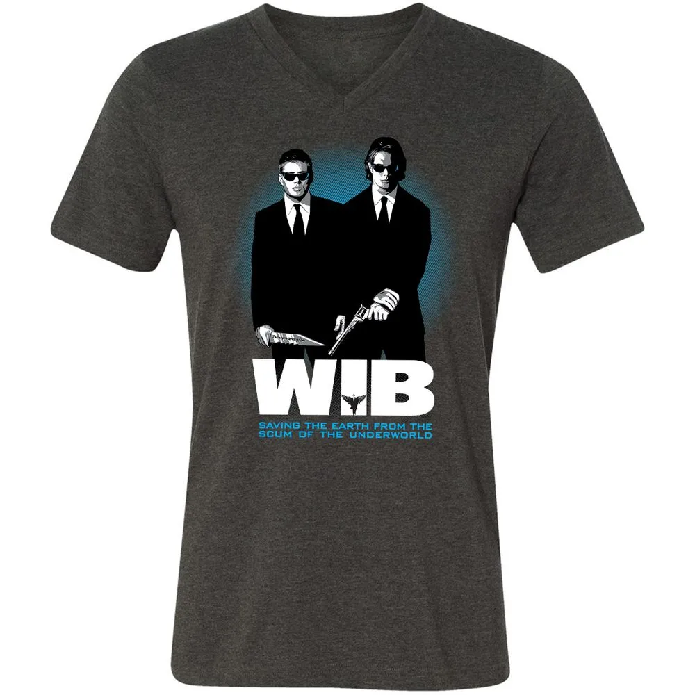 Unisex V-Neck T-Shirt - S97MDDT4 - Dark Grey Heather - 8