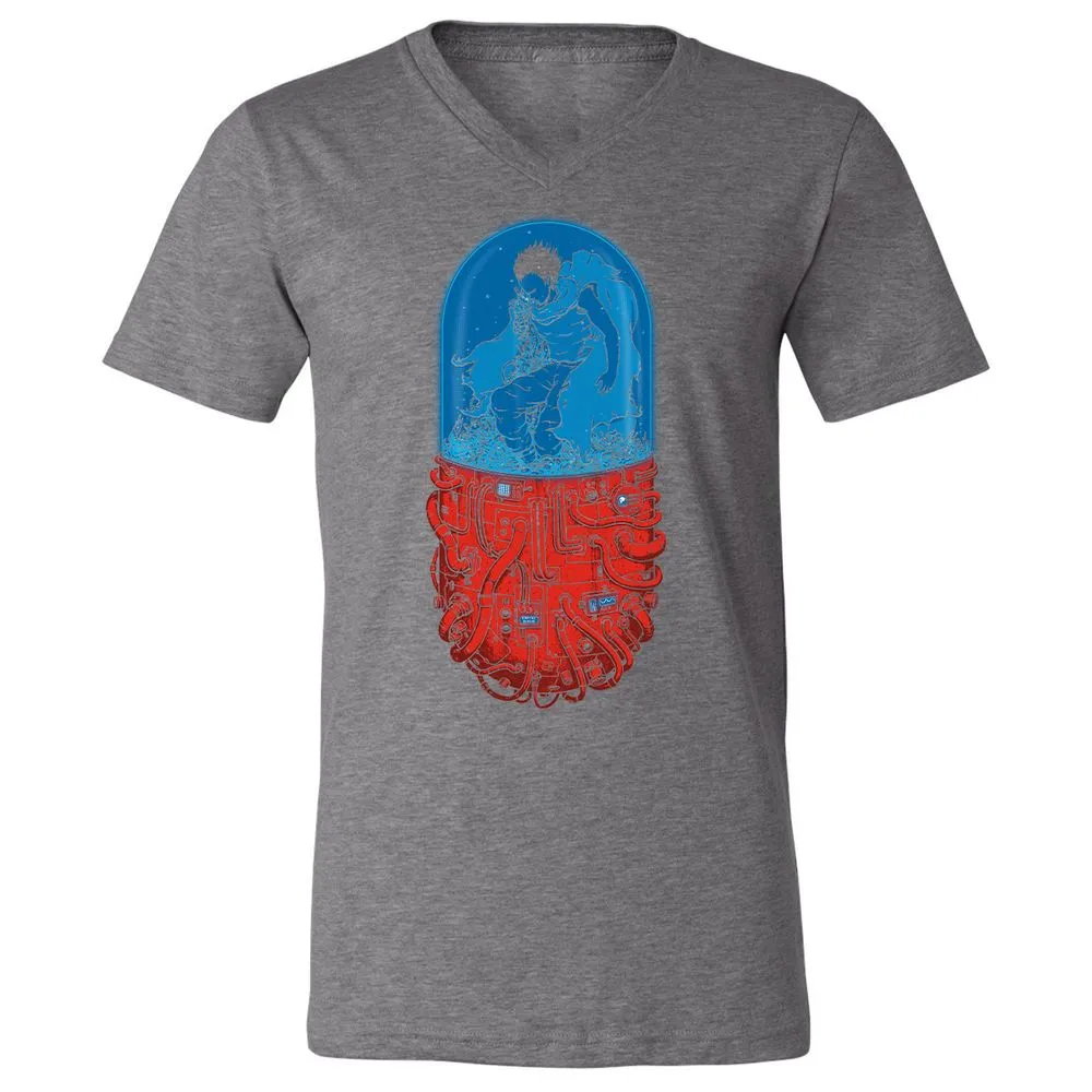 Unisex V-Neck T-Shirt - M3G8DWDT - Deep Heather - 13