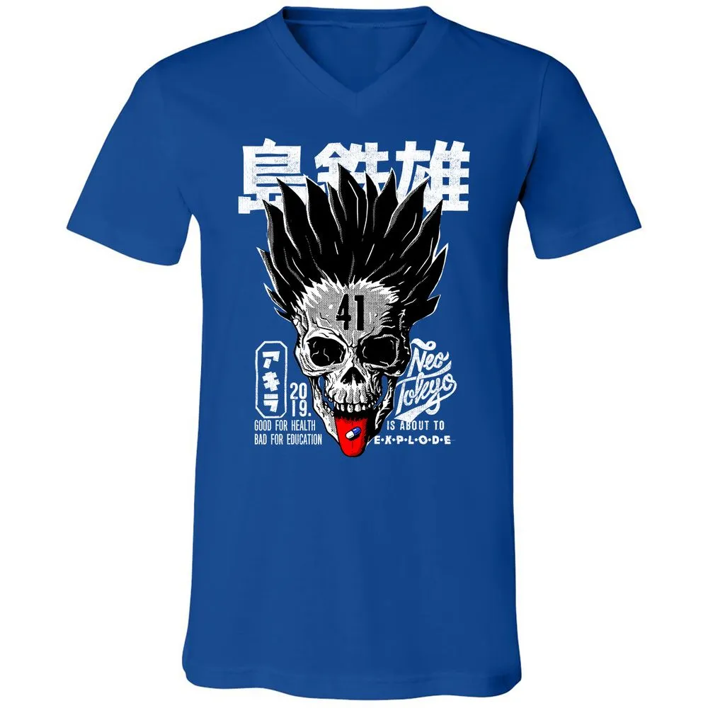 Unisex V-Neck T-Shirt - JP28EYZJ - True Royal - 4