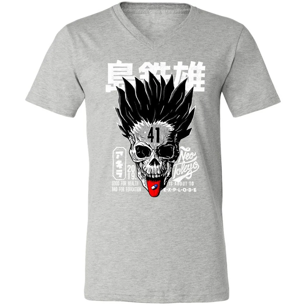 Unisex V-Neck T-Shirt - JP28EYZJ - Athletic Heather - 7