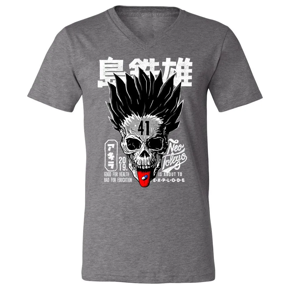 Unisex V-Neck T-Shirt - JP28EYZJ - Deep Heather - 13