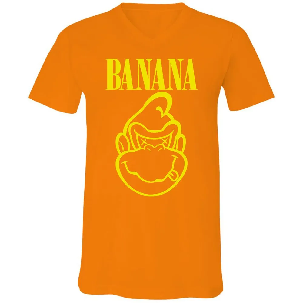 Unisex V-Neck T-Shirt - T8AWCFGJ - Orange - 11
