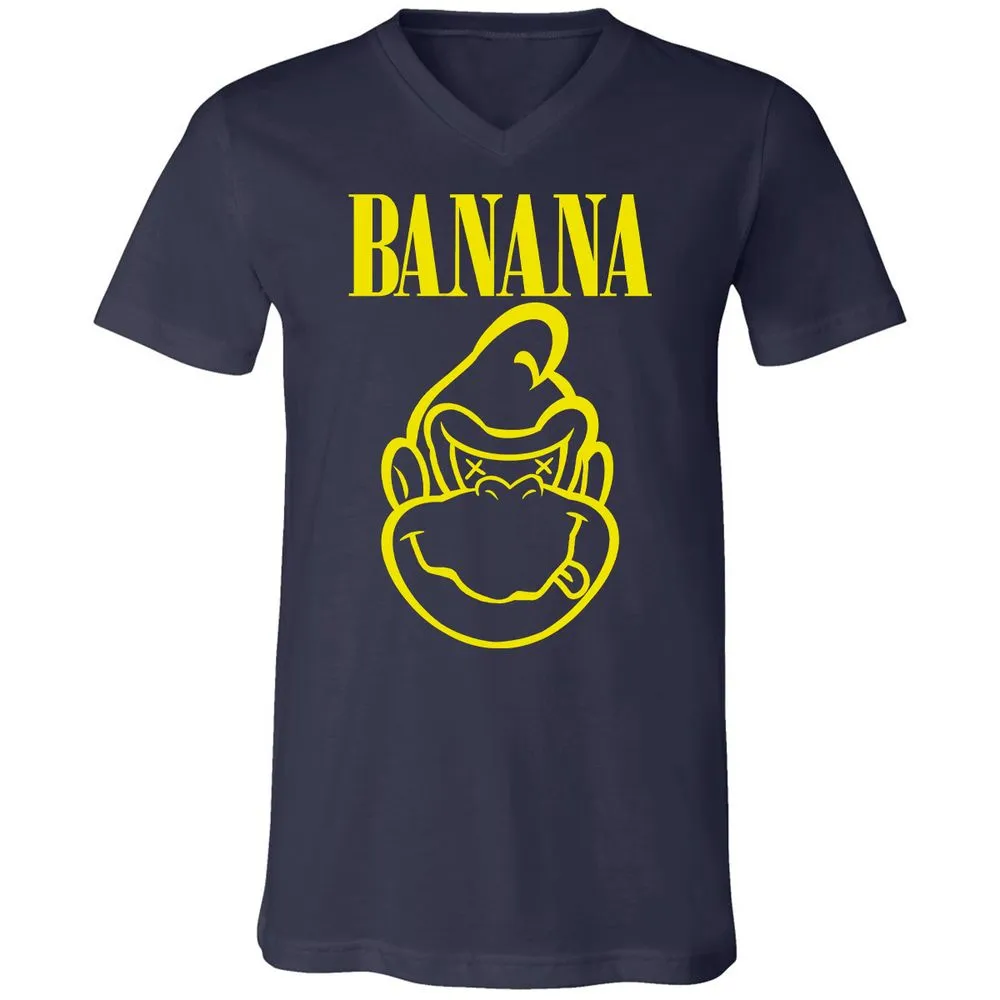 Unisex V-Neck T-Shirt - T8AWCFGJ - Navy - 2