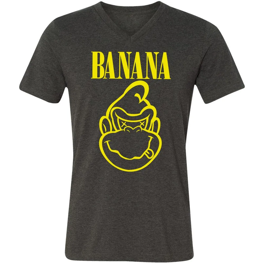 Unisex V-Neck T-Shirt - T8AWCFGJ - Dark Grey Heather - 8