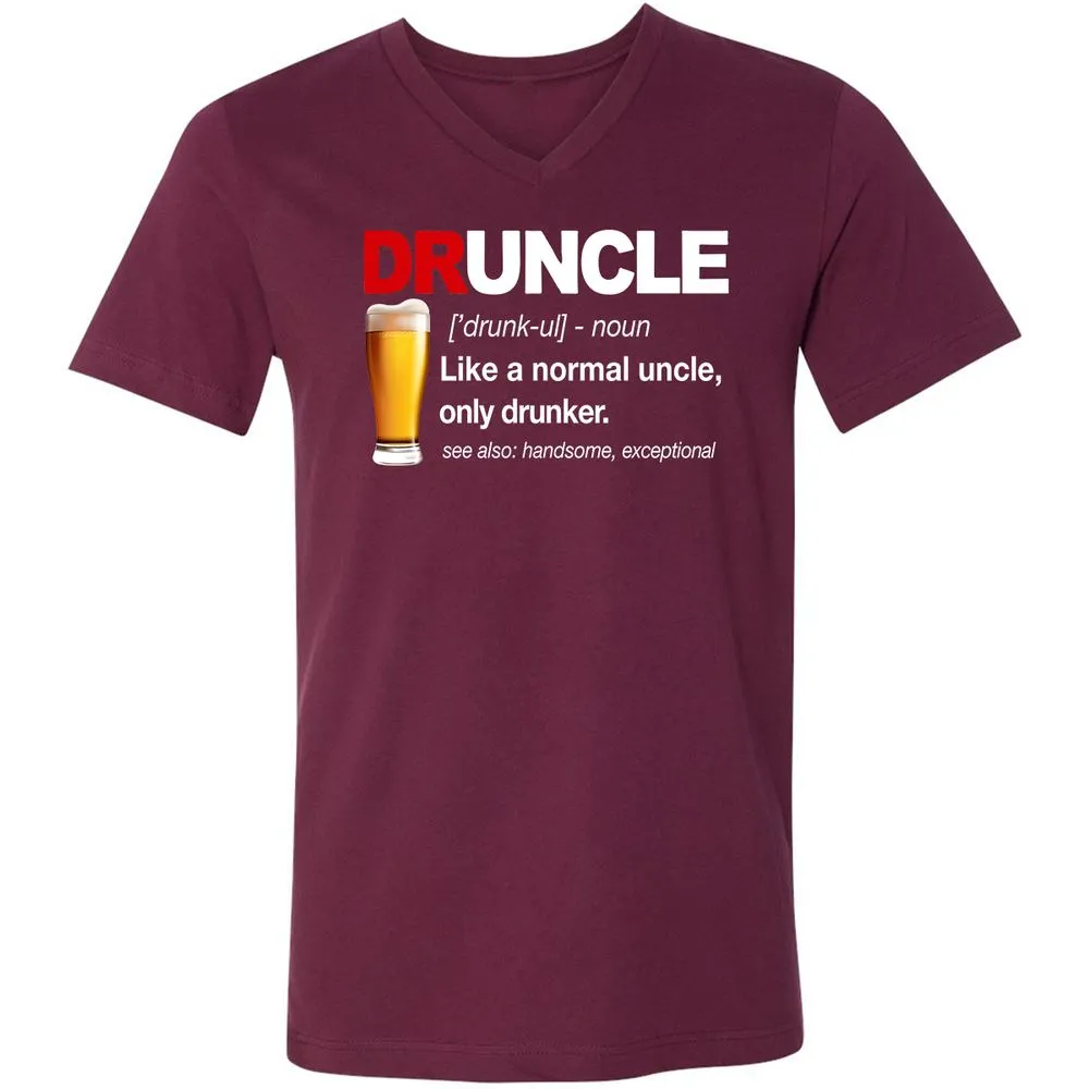 Unisex V-Neck T-Shirt - ALXRFY2L - Maroon - 6