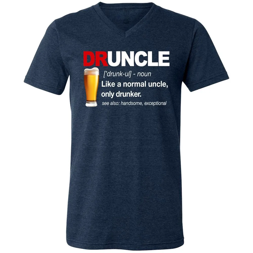 Unisex V-Neck T-Shirt - ALXRFY2L - Heather Navy - 15