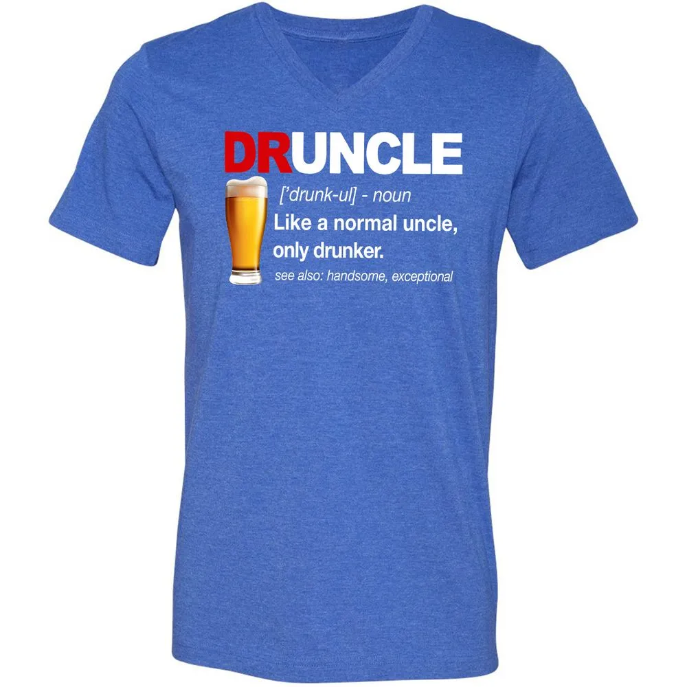 Unisex V-Neck T-Shirt - ALXRFY2L - Heather True Royal - 14