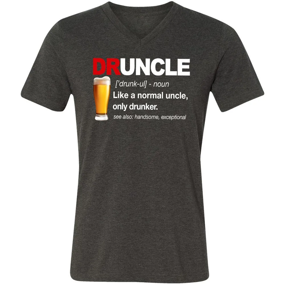 Unisex V-Neck T-Shirt - ALXRFY2L - Dark Grey Heather - 8