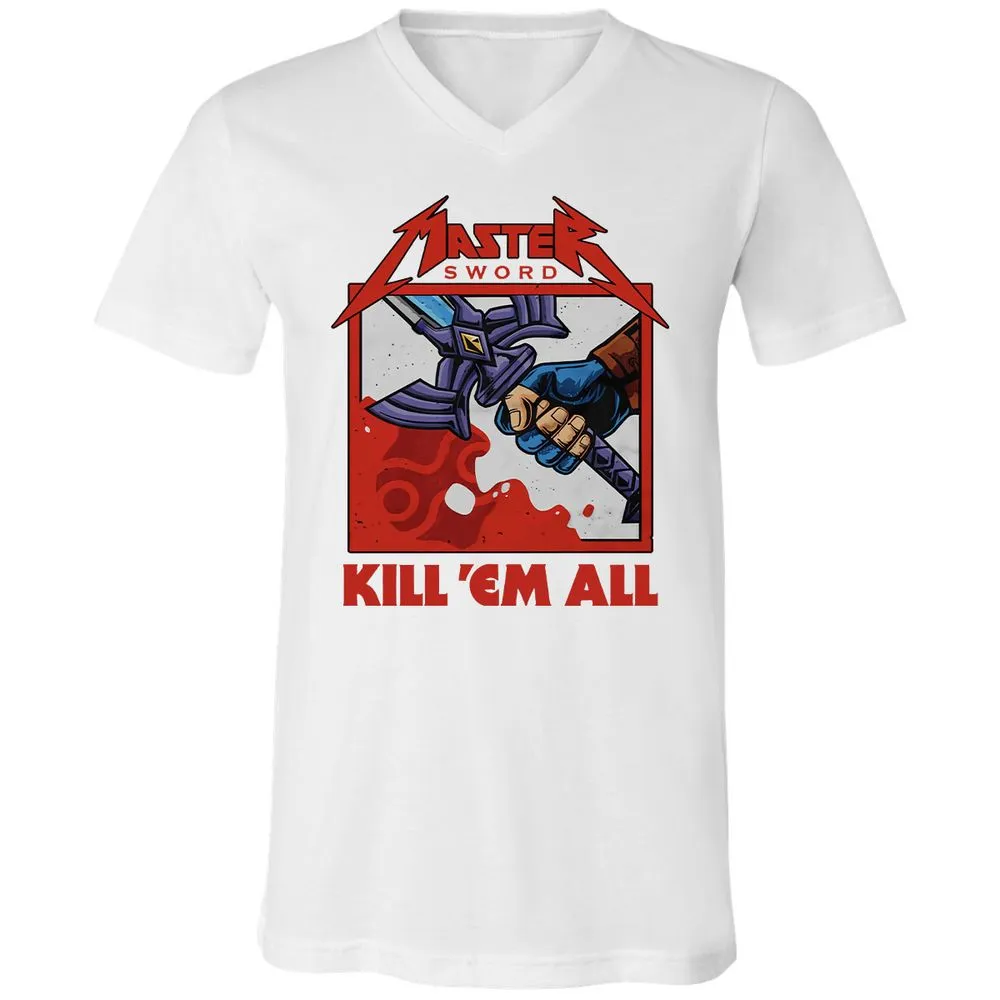 Unisex V-Neck T-Shirt - KDNRBUK7 - White - 5