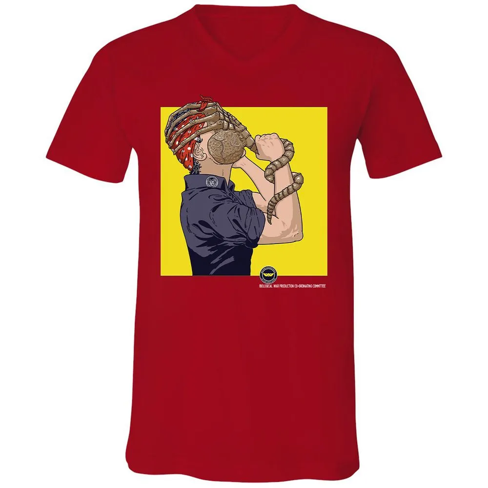 Unisex V-Neck T-Shirt - 2SHD2C9N - Red - 3