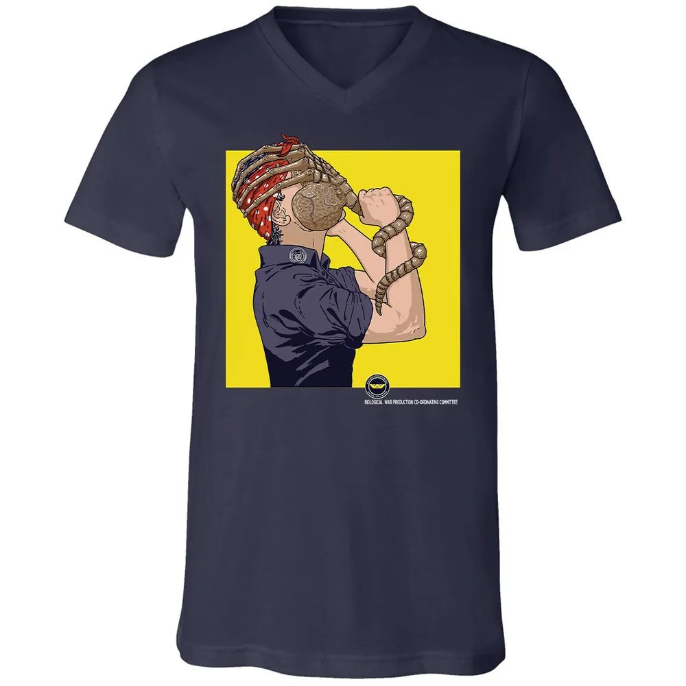 Unisex V-Neck T-Shirt - 2SHD2C9N - Navy - 2