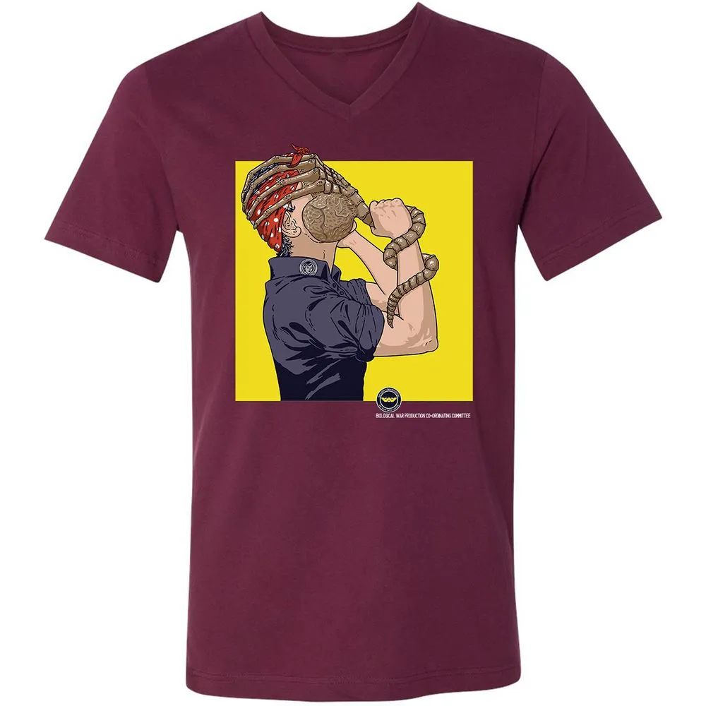 Unisex V-Neck T-Shirt - 2SHD2C9N - Maroon - 6