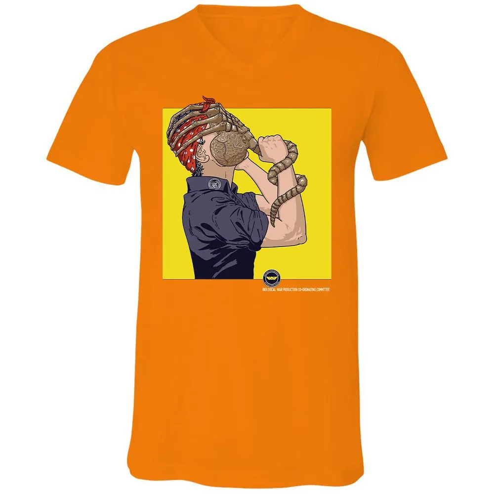 Unisex V-Neck T-Shirt - 2SHD2C9N - Orange - 11