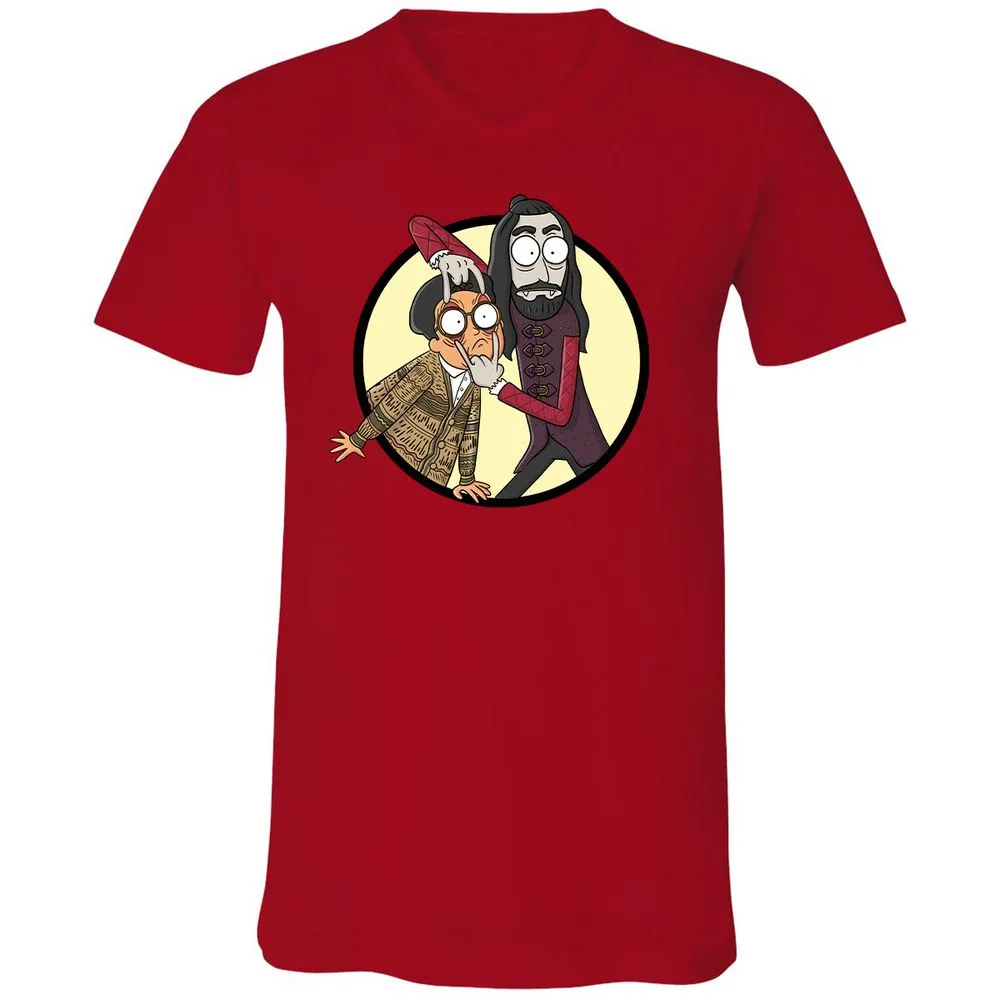 Unisex V-Neck T-Shirt - DMQHTTAG - Red - 3