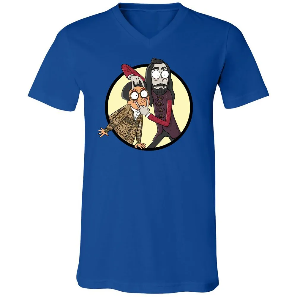 Unisex V-Neck T-Shirt - DMQHTTAG - True Royal - 4