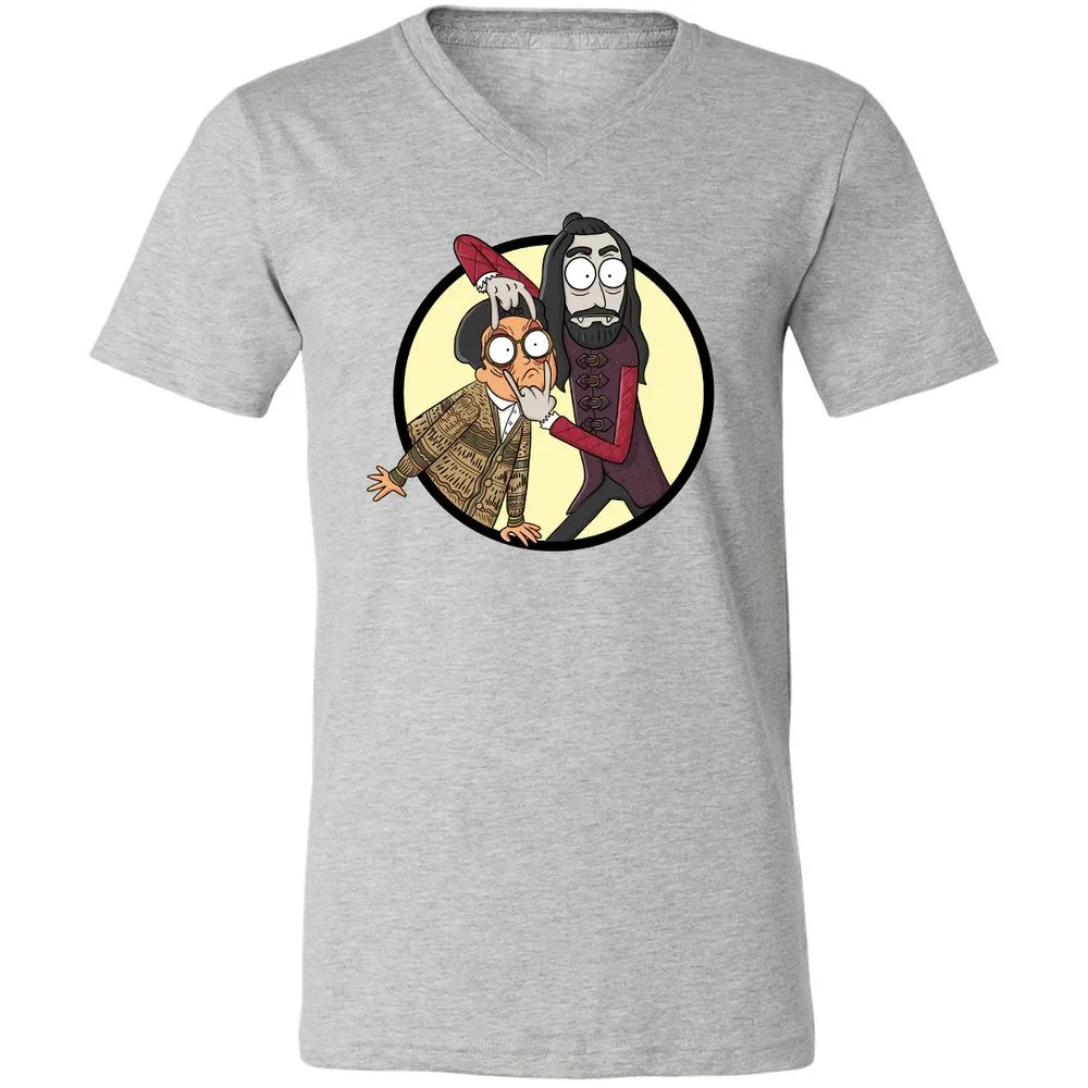 Unisex V-Neck T-Shirt - DMQHTTAG - Athletic Heather - 7