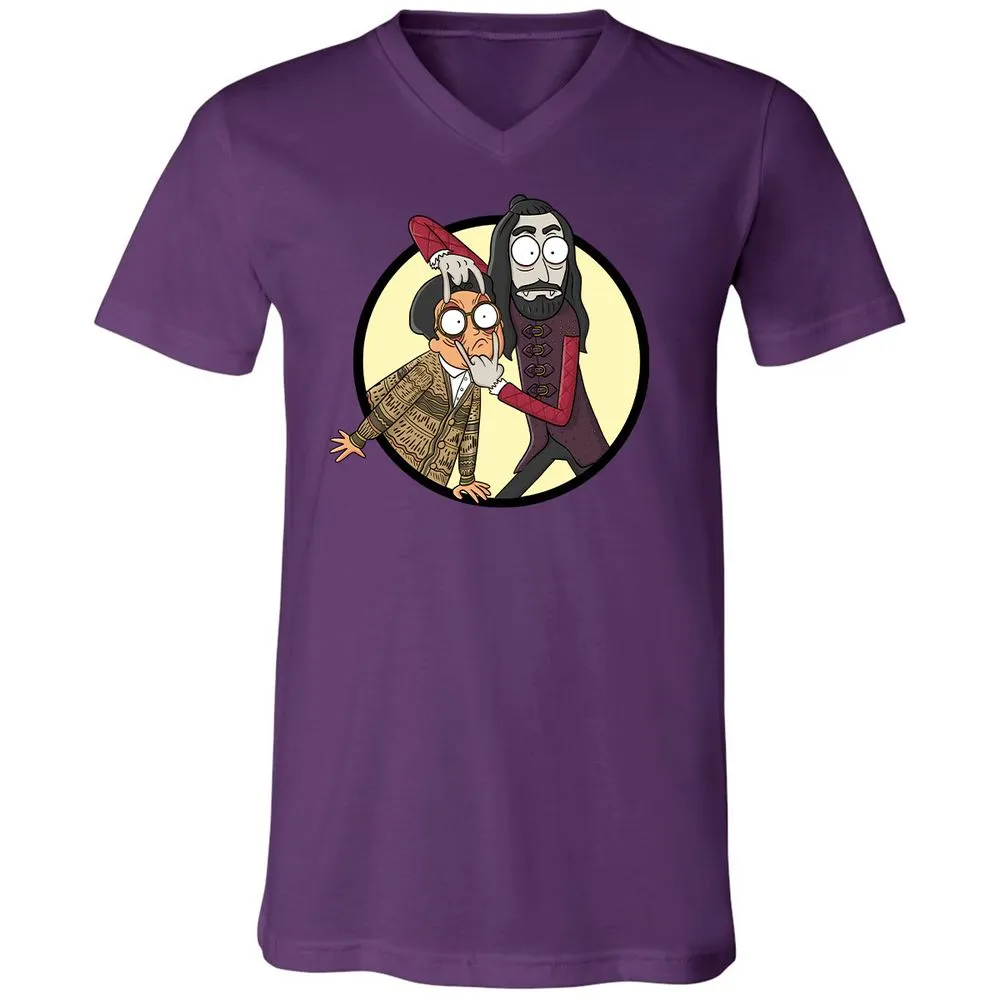 Unisex V-Neck T-Shirt - DMQHTTAG - Team Purple - 9