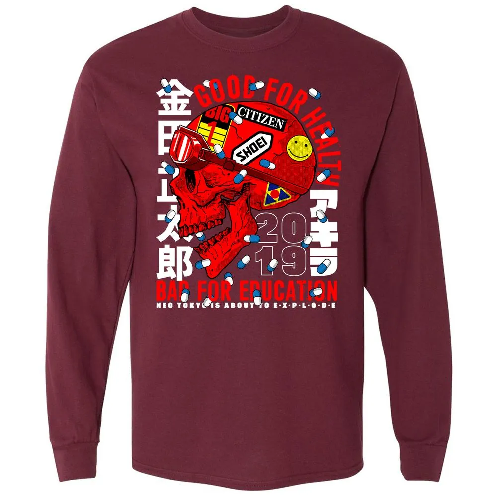 Long Sleeve T-Shirt - UU7JH7G4 - Maroon - 11