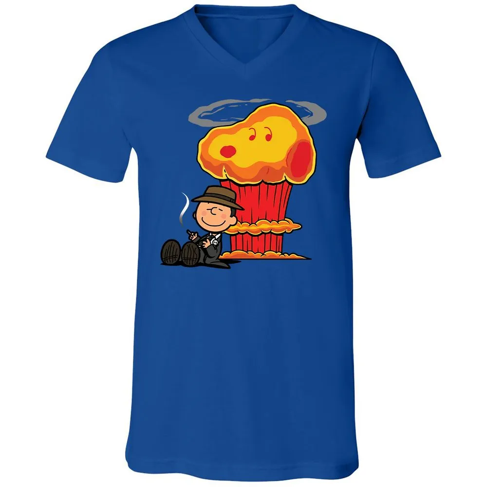 Unisex V-Neck T-Shirt - BQUSWZV5 - True Royal - 4