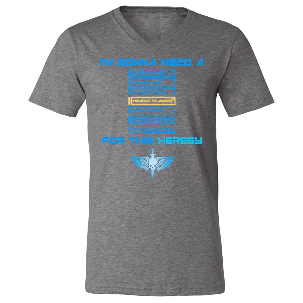 Unisex V-Neck T-Shirt - BLZQ53P1 - Deep Heather - 13