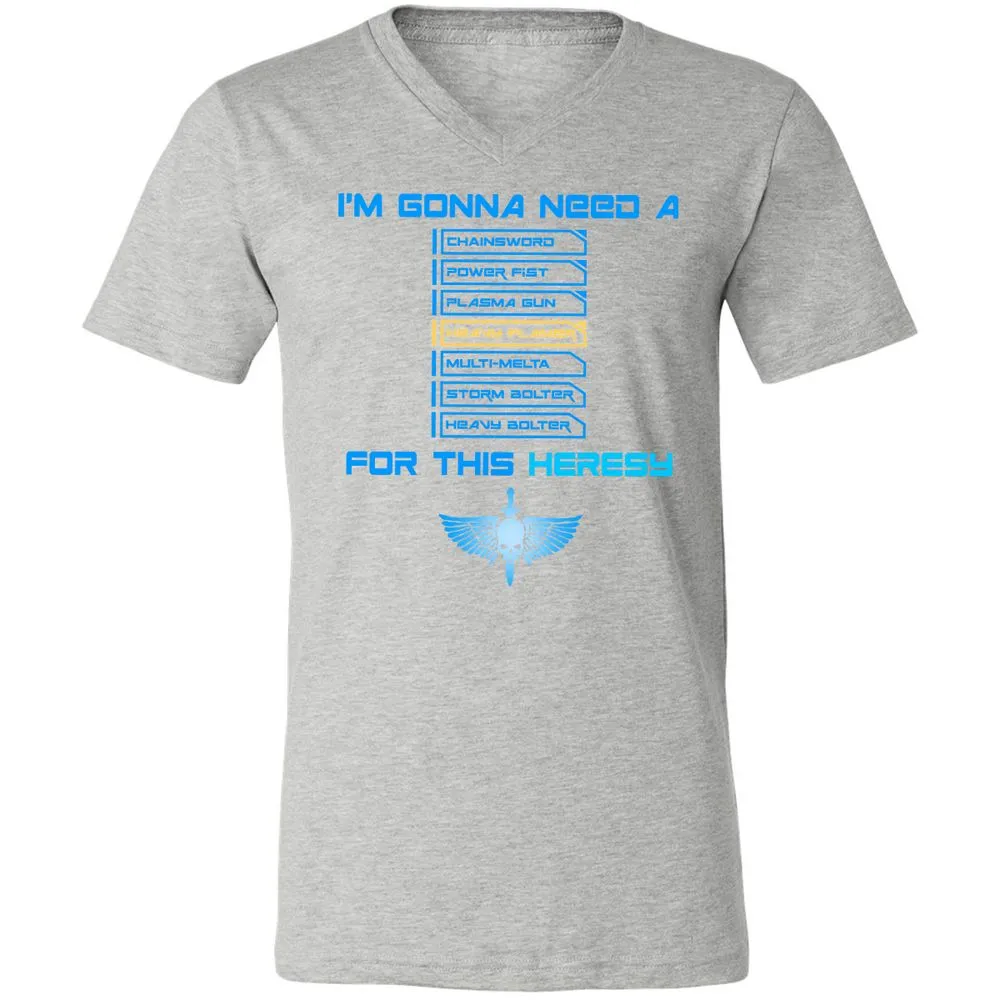 Unisex V-Neck T-Shirt - BLZQ53P1 - Athletic Heather - 7