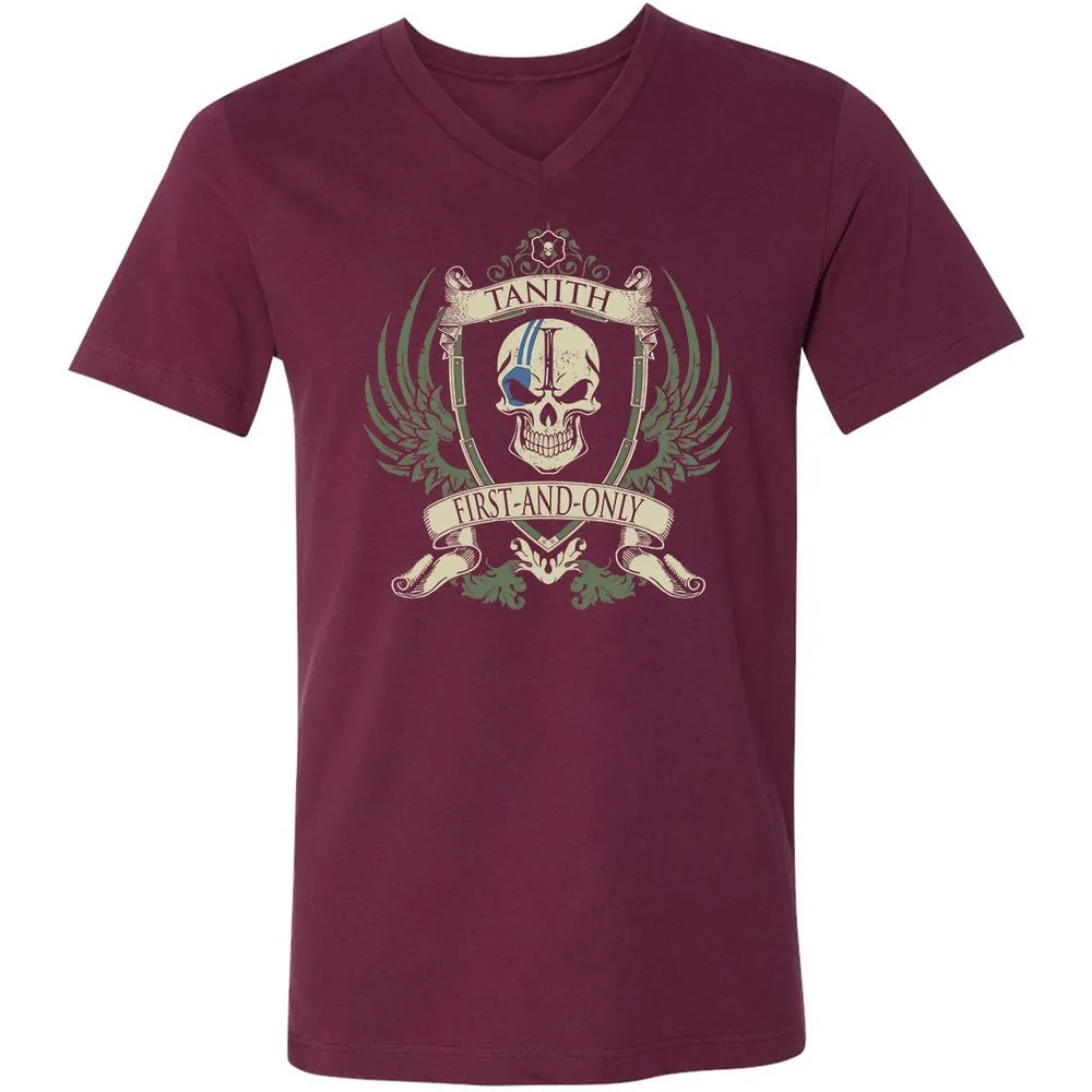 Unisex V-Neck T-Shirt - TB9X2YL2 - Maroon - 6