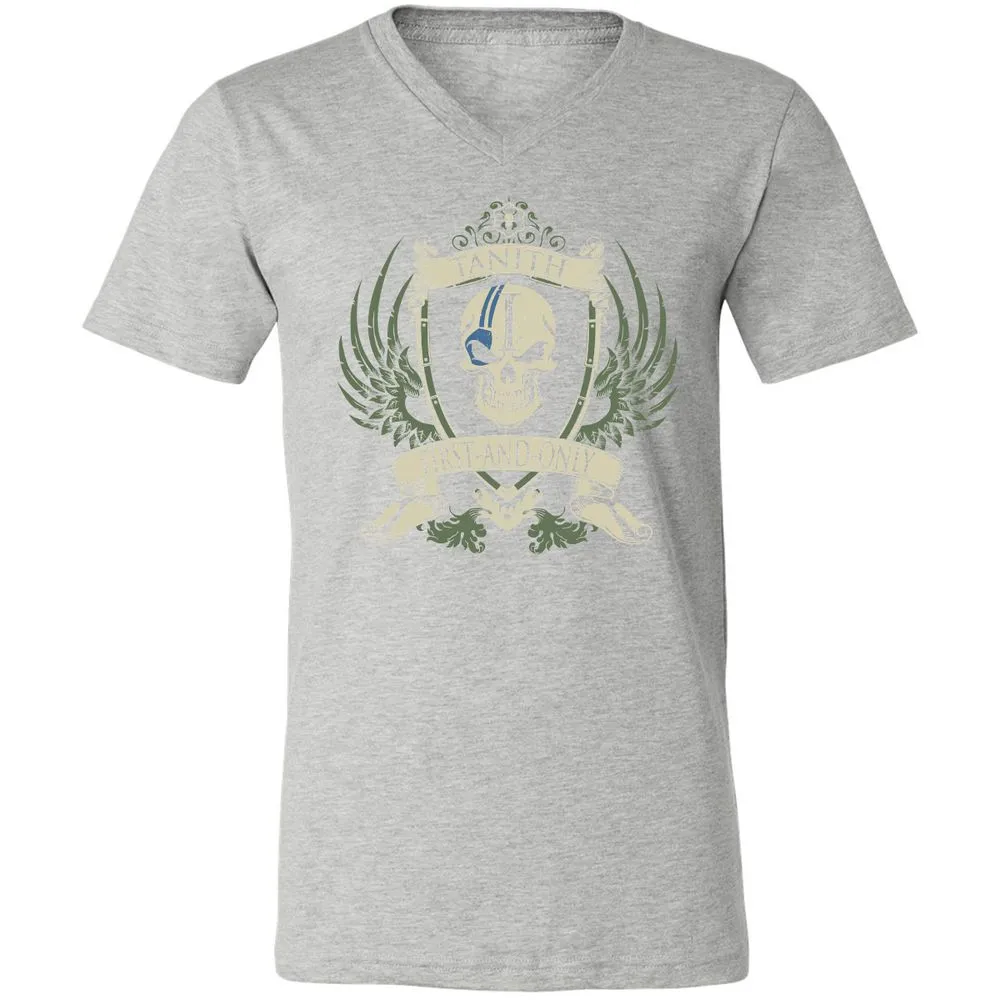 Unisex V-Neck T-Shirt - TB9X2YL2 - Athletic Heather - 7