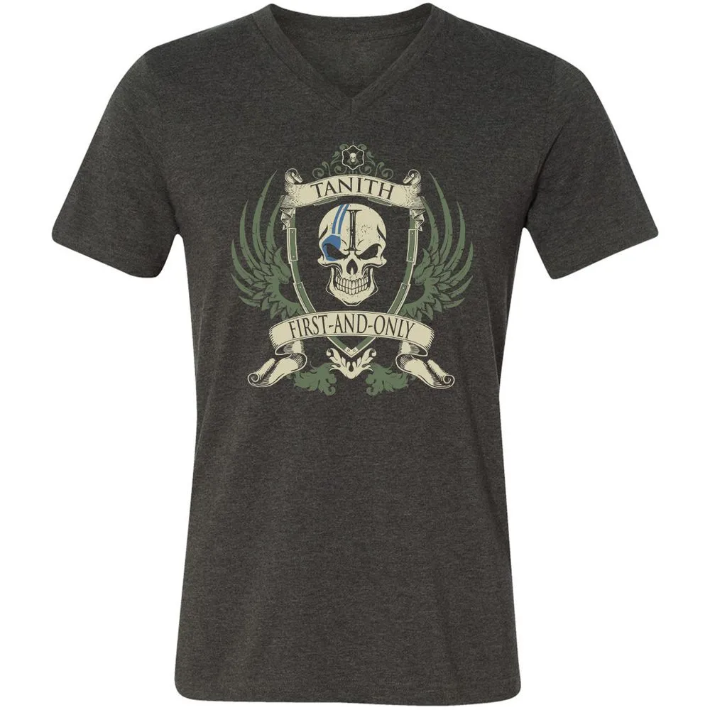 Unisex V-Neck T-Shirt - TB9X2YL2 - Dark Grey Heather - 8