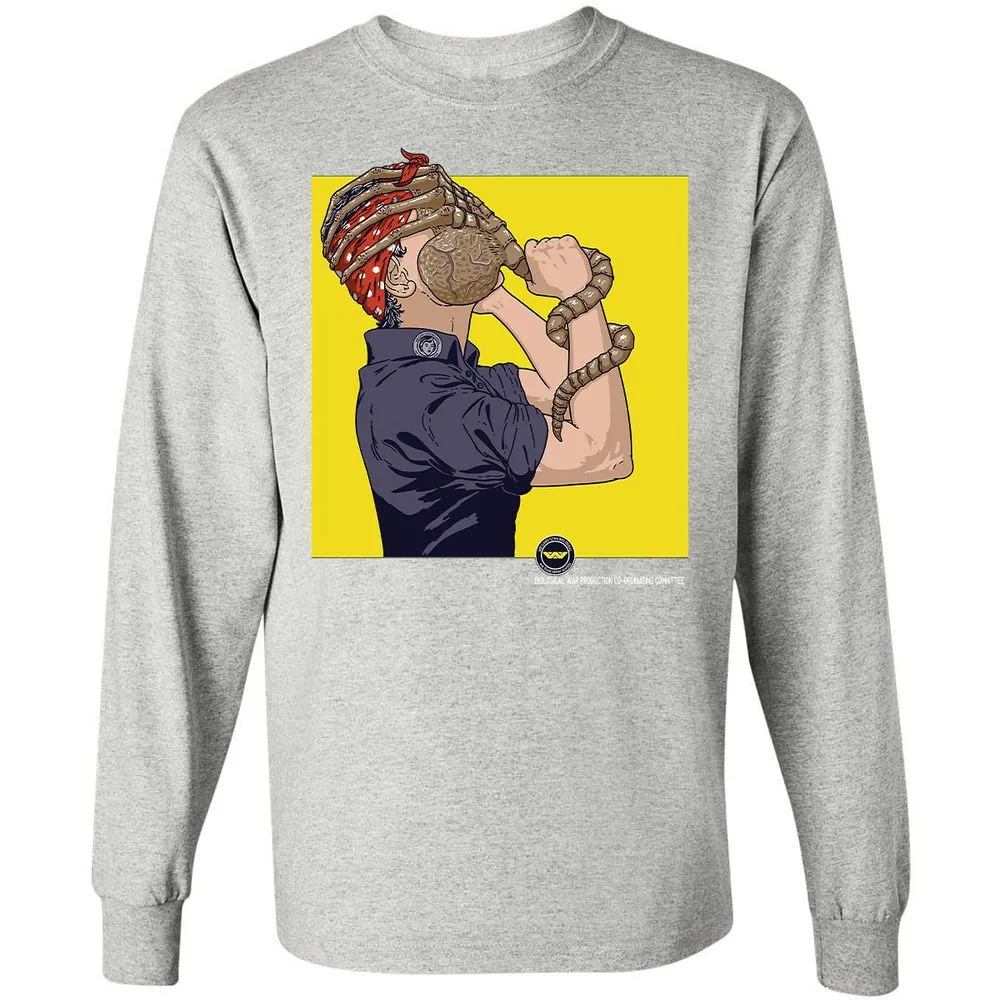 Long Sleeve T-Shirt - XFJ5VGWD - Ash - 7